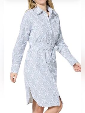 Kathy Ireland Women's Fashion 360 Angelina Belted Shacket Dress Black <<<433>>>